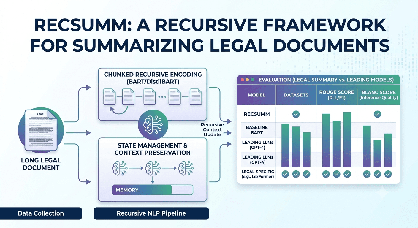 RecSumm: A Recursive Framework for Summarizing Legal Documents
